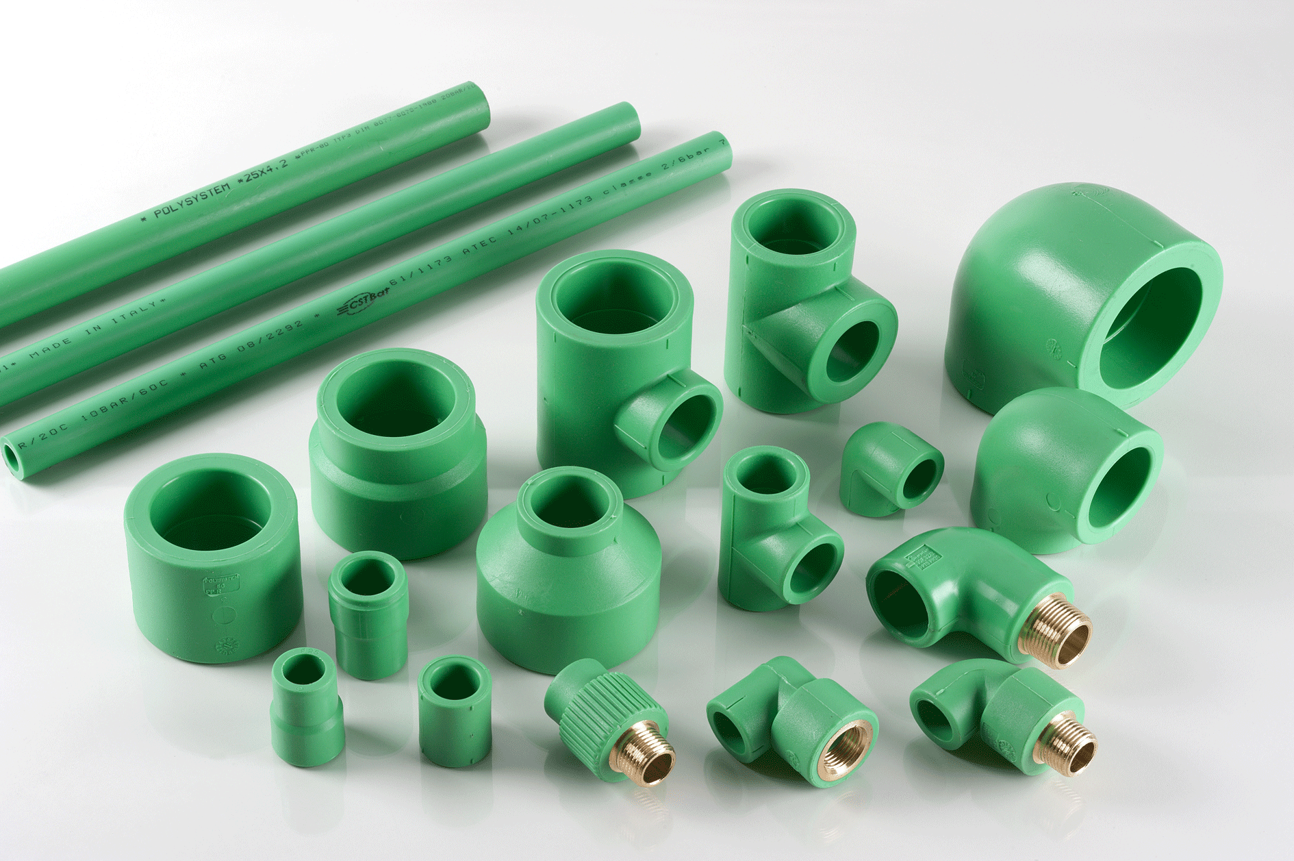 PPR pipes and fittings; PP pipes and fittings; PVC pipes and fittings