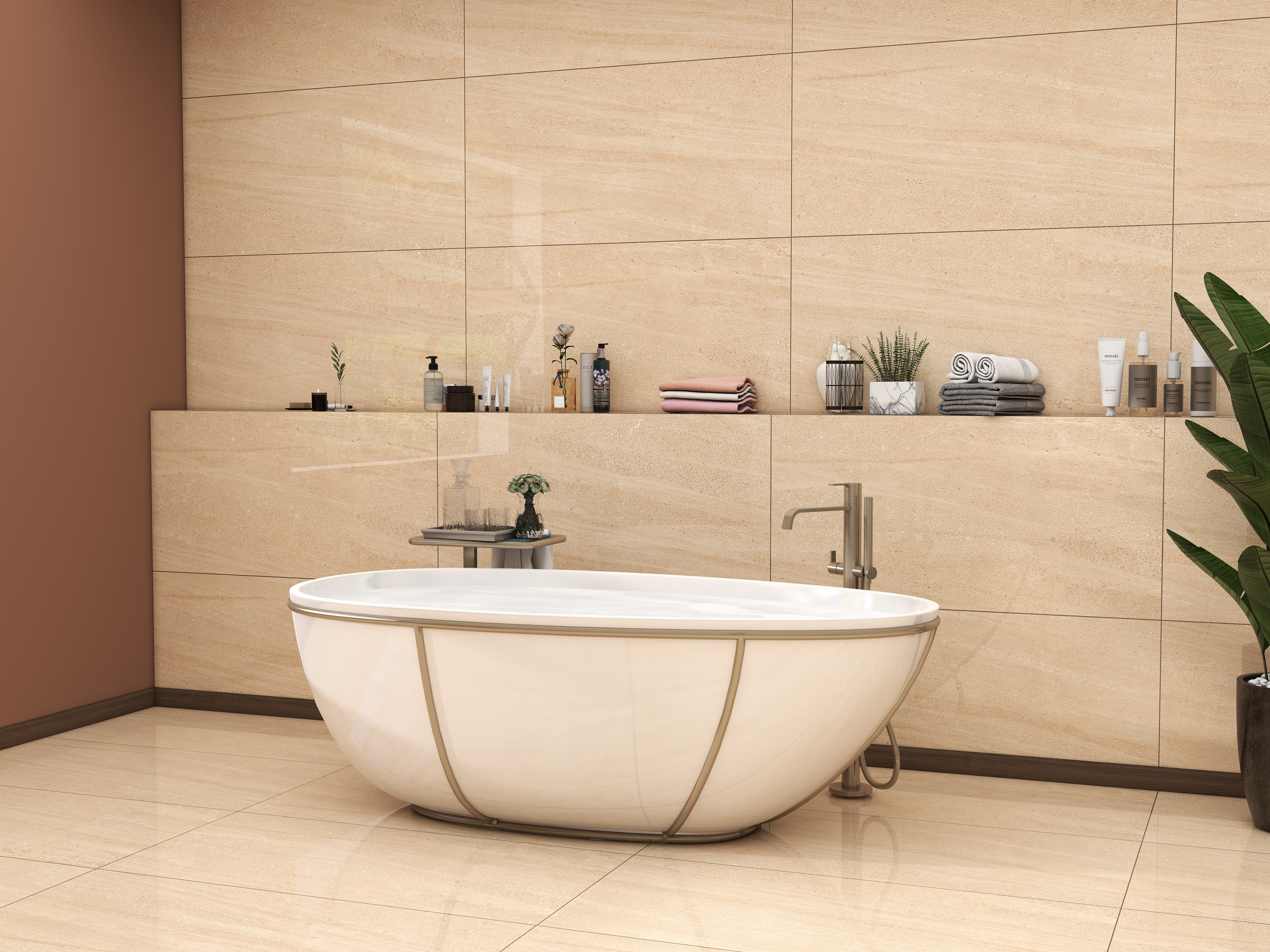 Porcelain Tile 60x120 Concrete Beige (MAT)