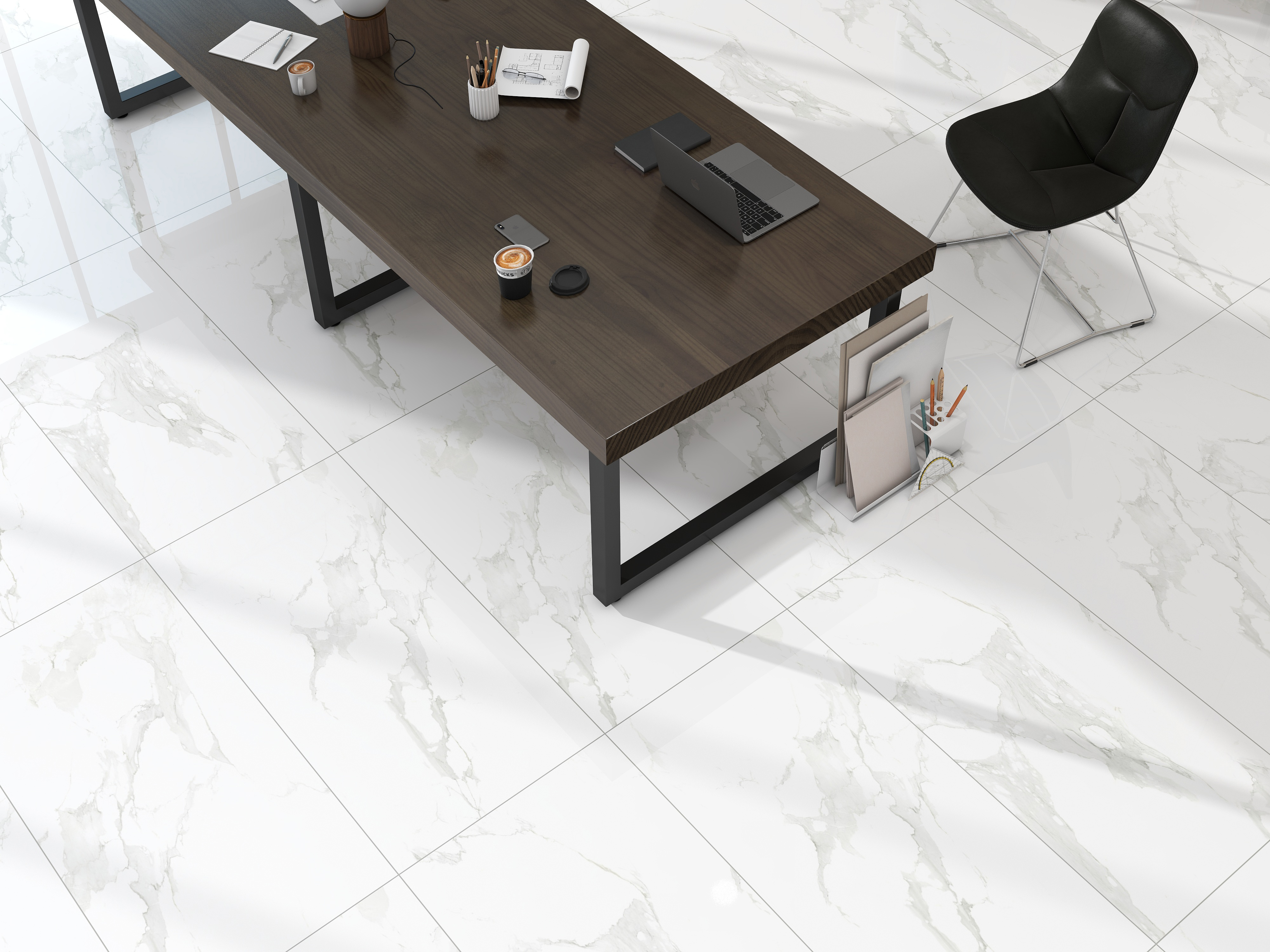 Porcelain Tile 60x120 Delicato Statuario (Glossy)