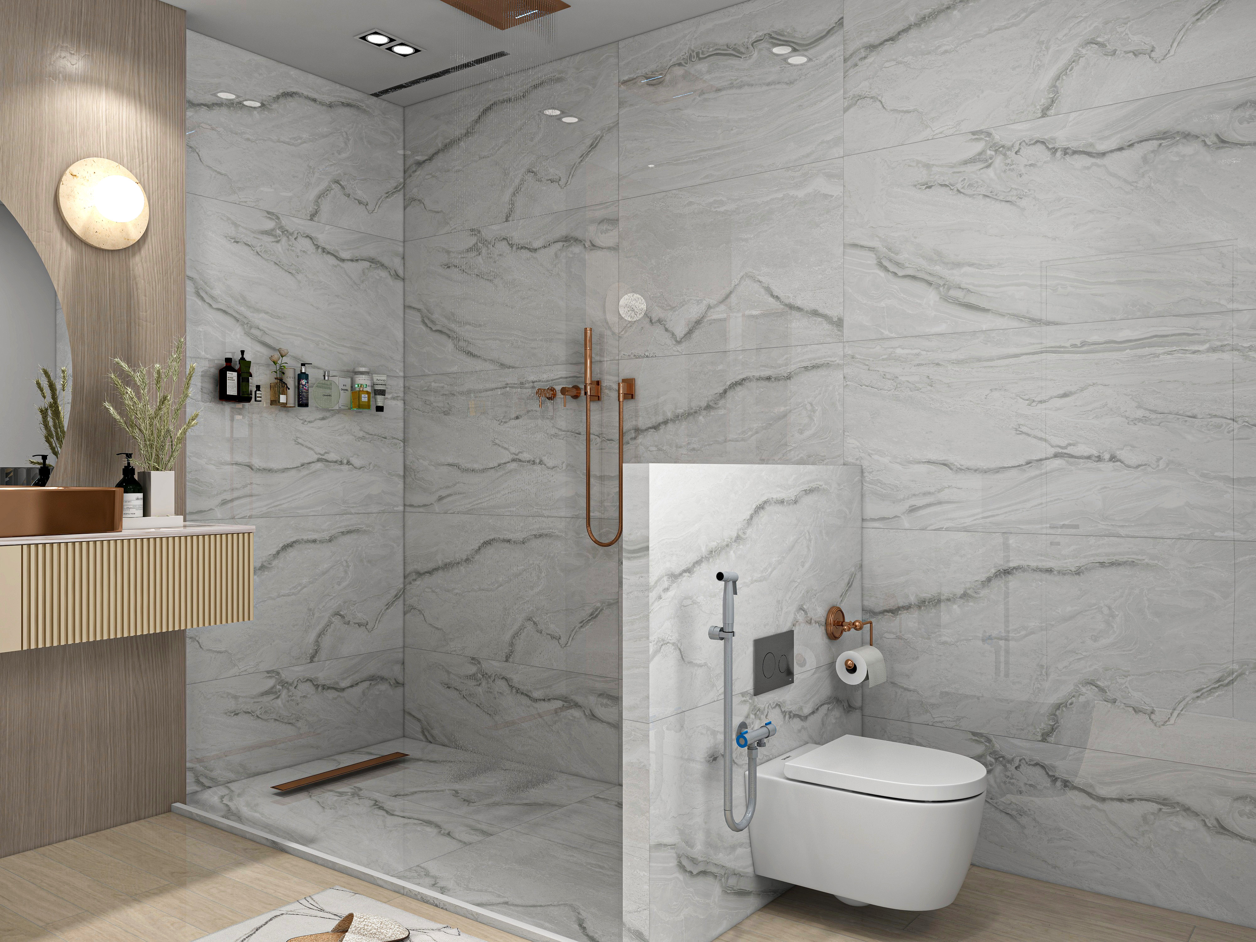 Porcelain Tile 60x120  Valencia Bianco (Glossy)