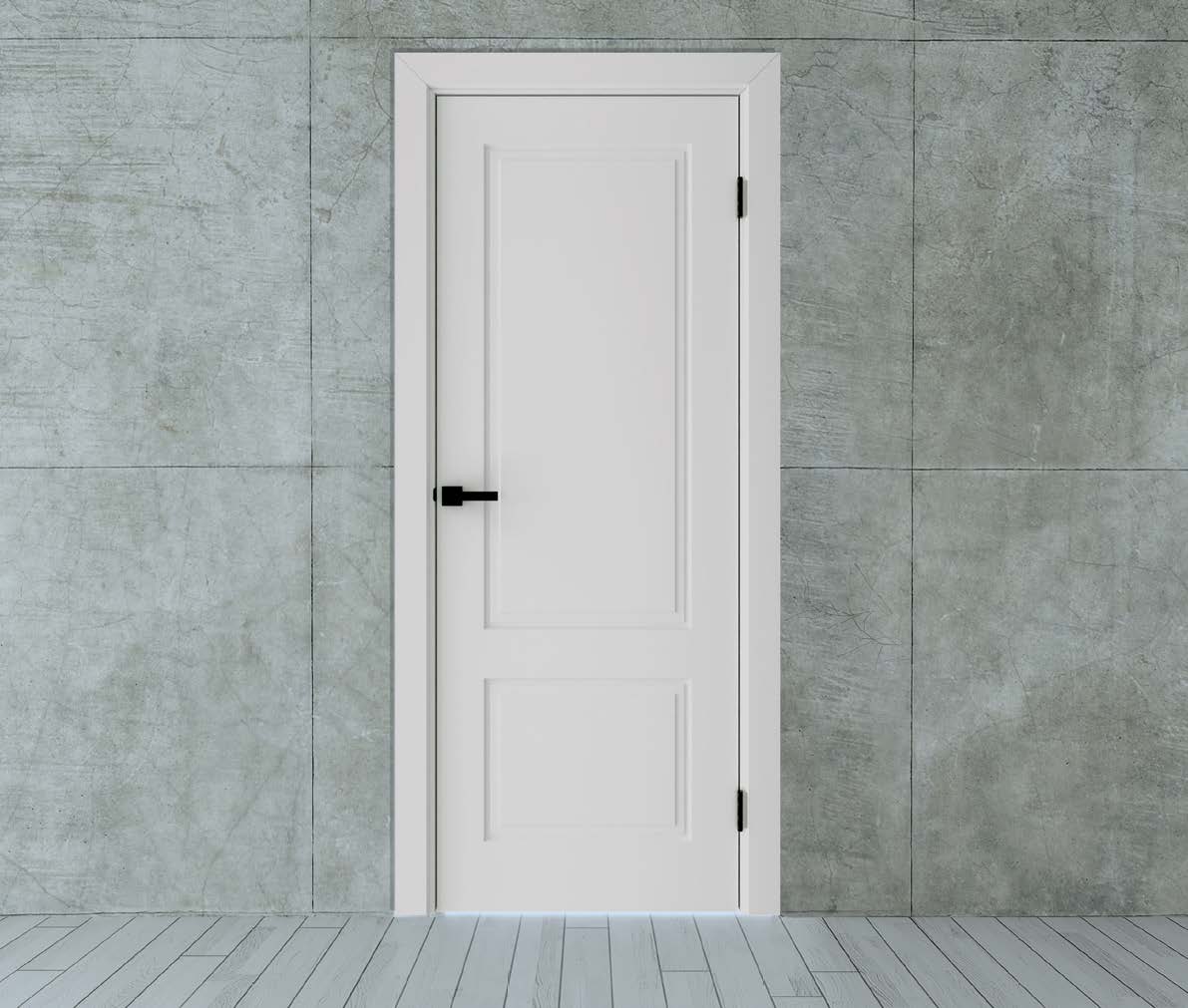MDF Door R2 with PVC coating 80x205cm / 90x205cm  (Light Gray) (White) (Vanilla)